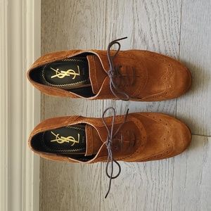 YSL Brown Platform Heels